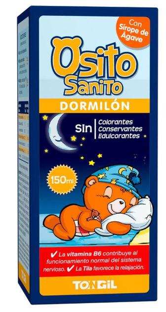Osito Sanito Dormilón Tongil | Jarabe Infantil con Melisa, Tila y Vitamina B6 | 150ml