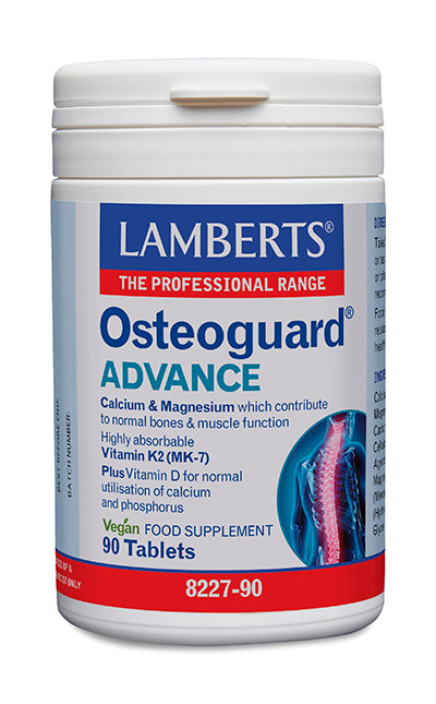 Osteoguard ADVANCE Lamberts 90 comprimidos - calcio, magnesio, vitamina K2 y D3 para huesos