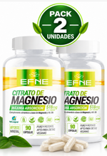 Pack 2 Citrato de Magnesio EFNE | 510mg + Vitamina B6 | Vegano | 90 Cápsulas