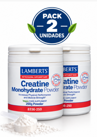 Pack 2 Monohidrato de Creatina en Polvo Lamberts | 100% Pura | 250g