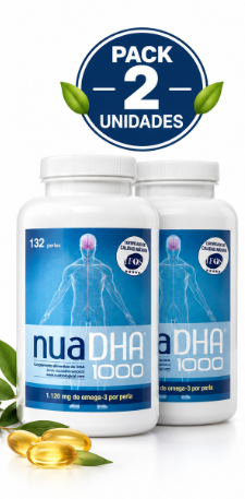 Pack 2 NuaDHA 1000 mg IFOS 5★ | Cerebro y Visión | 132 Perlas