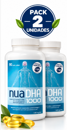 Pack 2 NuaDHA 1000 mg IFOS 5★ | Cerebro y Visión | 90 Perlas