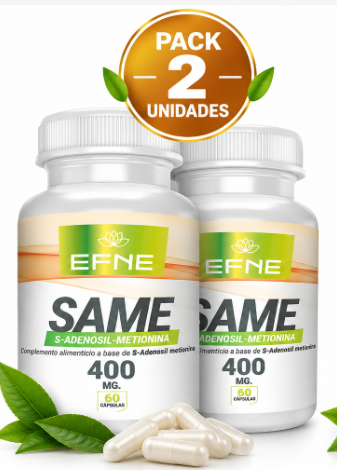 Pack 2 SAMe 400mg EFNE | S-Adenosilmetionina | Vegano | 60 Cápsulas