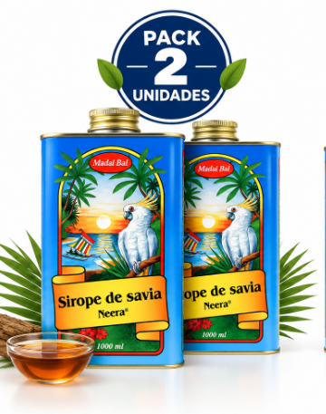 Pack 2 Sirope de Savia Madal Bal | Edulcorante Natural de Savia de Palma y Arce | 1 L