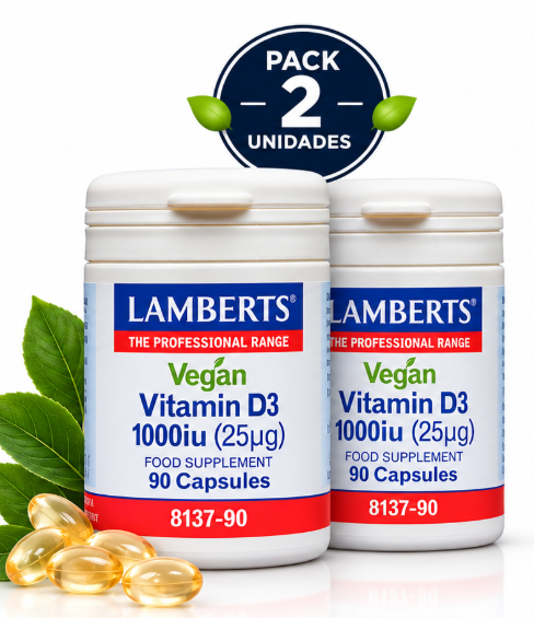 Pack 2 Vitamina D3 Vegana Lamberts - Natureprim
