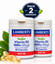 Pack 2 Vitamina D3 Vegana 1000 UI (25µg) Lamberts | Origen Vegetal | Vegana | 90 Cápsulas
