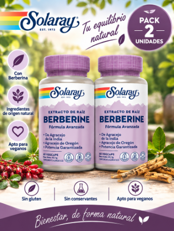 Pack 2 Berberina Solaray | 60 VegCaps