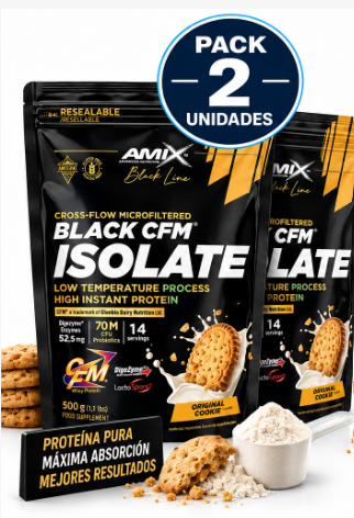 Pack 2 Black CFM Isolate Amix | Proteína Whey Isolada | 500 g