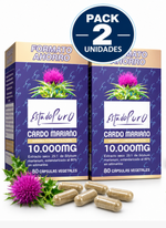 Pack 2 Cardo Mariano 10.000 mg EstadoPuro | Extracto 25:1 al 80% en Silimarina | 80 Cápsulas
