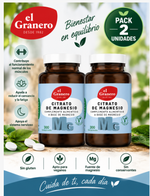 Pack 2 Citrato de Magnesio (MG 500) El Granero Integral | Alta Absorción | 300 Comprimidos 760 mg