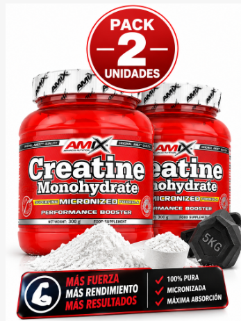Pack 2 Creatina Monohidrato Micronizada Amix | 300 g