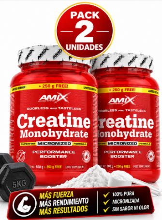 Pack 2 Creatina Monohidrato Micronizada Amix | 750 g