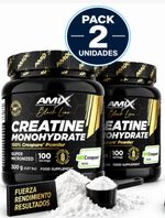 Pack 2 Creatina Monohidrato Creapure® 300g - Amix Black Line | Súper Micronizada 100 Dosis