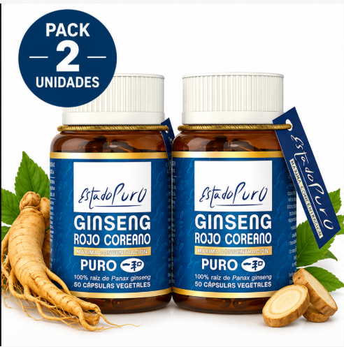 Pack 2 Ginseng Rojo Coreano EstadoPuro | Panax Ginseng