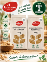 Pack 2 Levadura de Cerveza Desamargada El Granero Integral | 300 g