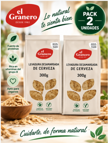 Pack 2 Levadura de Cerveza Desamargada El Granero Integral | 300 g