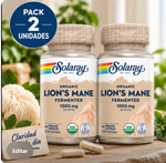 Pack 2 Melena de León Solaray | Hericium erinaceus Fermentado | 60 Cápsulas