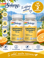 Pack 2 Vitamina C Liposomal 500 mg Solaray | 100 VegCaps