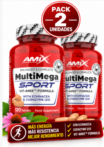 Pack 2 Multi Mega Sport Stack Amix | Multivitamínico Deporte