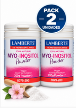 Pack 2 Mio-Inositol en Polvo Lamberts | 100% Natural | Vegano | 200 g
