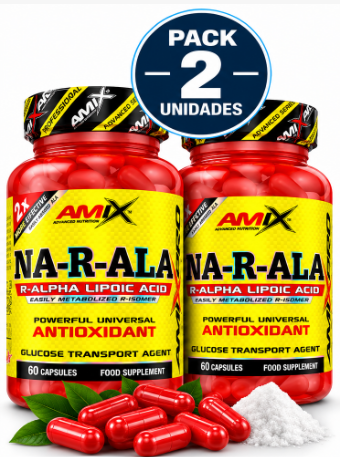 Pack 2 NA-R-ALA Amix | Ácido Alfa Lipoico | 60 Cáps