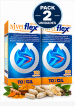 Pack 2 Nivelflex Triple Strength Tongil | Con Vitamina D3 | 100 Cápsulas