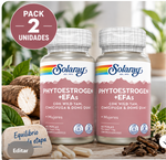 Pack 2 Plus Phytoestrogen Solaray | Borraja, Onagra, Lino y Soja | 60 Perlas