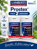 Pack 2 Prostex® Lamberts | 320 mg Beta-Sitosteroles con Vitaminas, Zinc, Aminoácidos y Quercetina | 90 Comprimidos