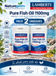 Pack 2 Aceite de Pescado Puro 1100 mg Alta Concentración Lamberts | 700 mg Omega 3 EPA+DHA por Cápsula | 120 Cápsulas