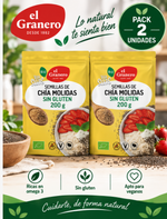 Pack 2 Vitaseeds Semillas de Chía Molidas BIO El Granero Integral | 200 g