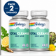 Pack 2 Total Cleanse Uric Acid Solaray | Cerezo, Quercetina, Bromelina, Cúrcuma y Apio | Vegano | 60 Cápsulas