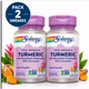 Pack 2 Advanced Turmeric (Bromelain & Boswellia) Solaray | Cúrcuma 95% Curcumina | Vegano | 60 Cápsulas