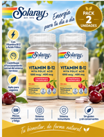 Pack 2 Vitamina B-12 2000 mcg Solaray | Sublingual | 90 Comprimidos