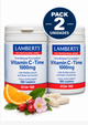 Pack 2 Vitamina C 1000 mg Liberación Sostenida Lamberts | Con Bioflavonoides | 180 Comprimidos