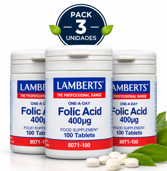 Pack 3 Ácido Fólico Lamberts - Natureprim