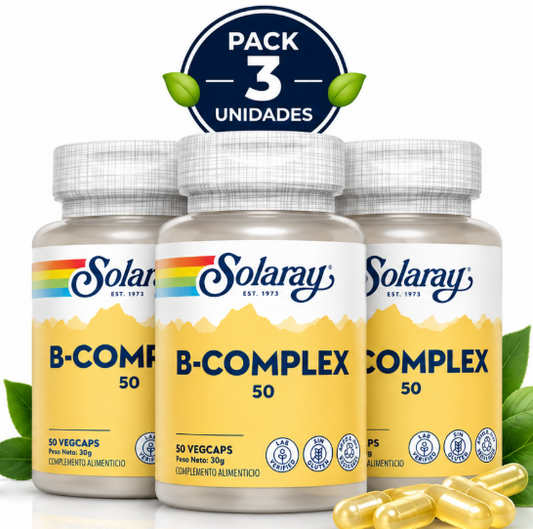 Pack 3 Vitamin B-Complex 50 Solaray - Natureprim