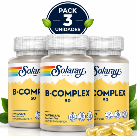 Pack 3 Vitamin B-Complex 50 Solaray - Natureprim