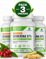 Pack 3 Berberina 97% EFNE | 1.500mg por Dosis | Vegana | 90 Cápsulas