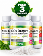 Pack 3 Creatina Creapure® EFNE | 100% Pureza Certificada | Vegana | 300g