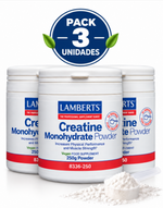 Pack 3 Monohidrato de Creatina en Polvo Lamberts | 100% Pura | 250g