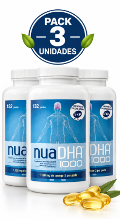 Pack 3 NuaDHA 1000 mg IFOS 5★ | Cerebro y Visión | 132 Perlas