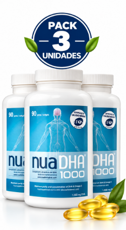 Pack 3 NuaDHA 1000 mg IFOS 5★ | Cerebro y Visión | 90 Perlas