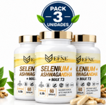 Pack 3 Selenio + Ashwagandha KSM-66® EFNE | Vegano | 60 Cápsulas