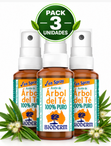 Pack 3 Spray Tea Tree 100% Puro Tongil | Aceite Esencial de Árbol del Té | 30ml