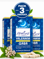 Pack 3 Valeriana GABA Tongil EstadoPuro | Valeripure™ + Melisa + Vitamina B6 | 40 Cápsulas