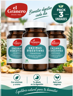 Pack 3 Enzimas Digestivas Pancreogran Complex El Granero Integral | 100 Cápsulas 585 mg