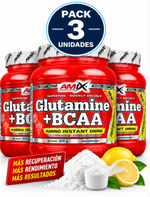 Pack 3 Glutamina + BCAA Amix | 300 g