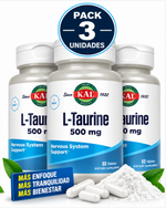 Pack 3 L-Taurina 500 mg KAL | 60 Comprimidos
