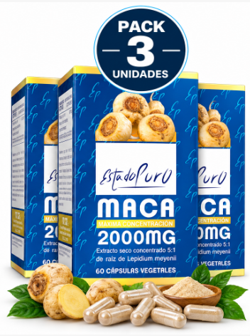 Pack 3 Maca Andina 2000 mg EstadoPuro | Extracto Concentrado 5:1