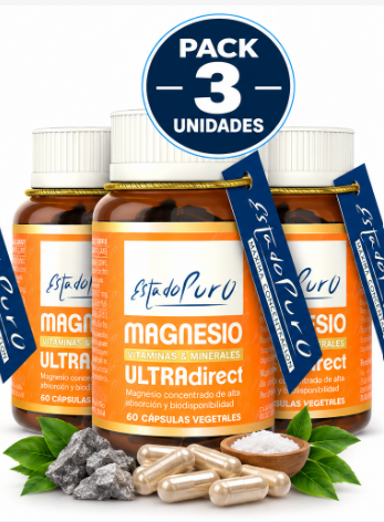 Pack 3 Magnesio ULTRAdirect EstadoPuro | Alta Absorción